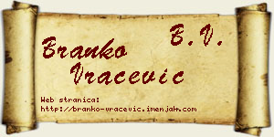 Branko Vračević vizit kartica